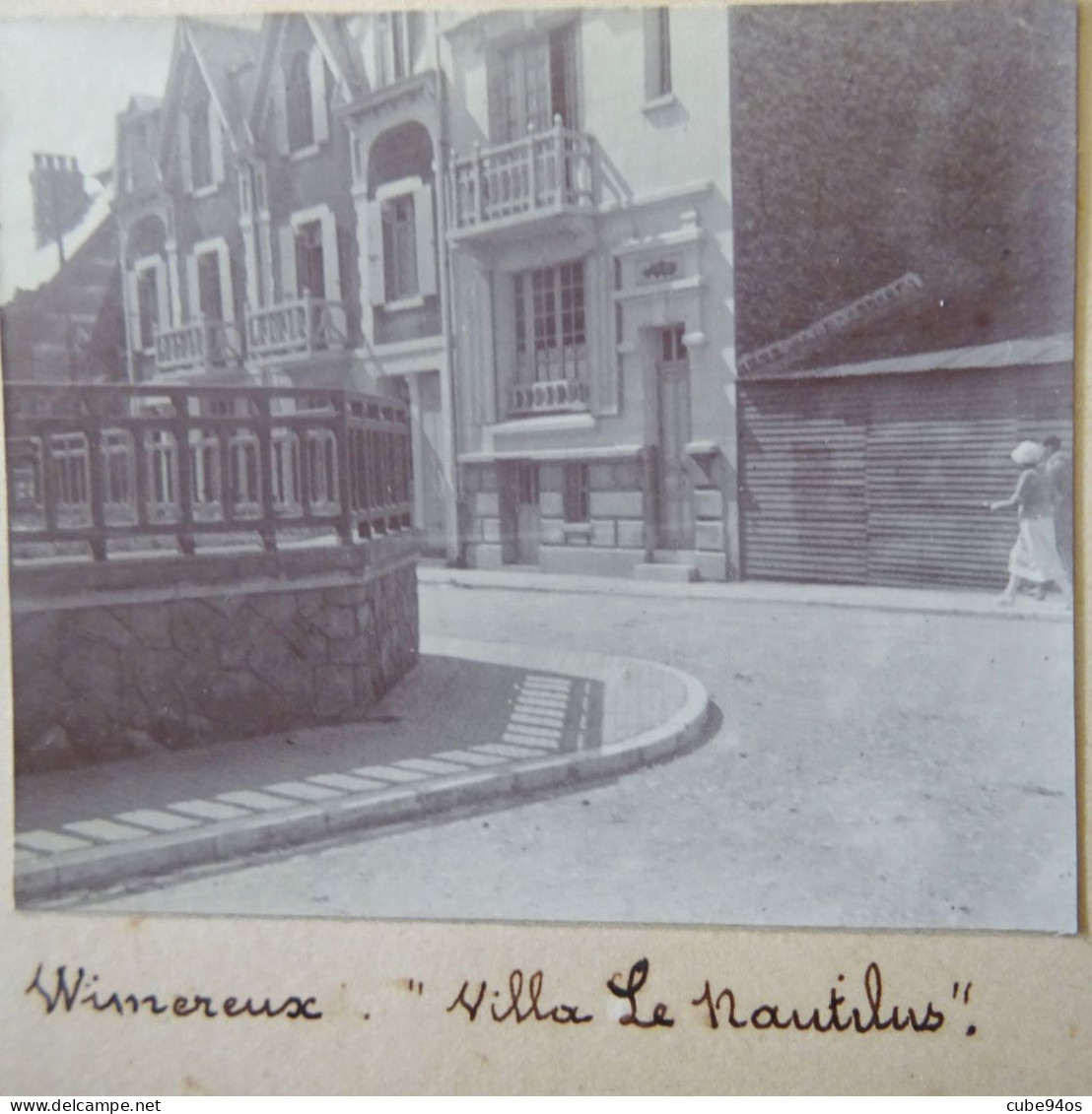 PHOTO STEREOSCOPIQUE DE WIMEREUX.  VILLA LE NAUTILUS . 1921. - Andere & Zonder Classificatie
