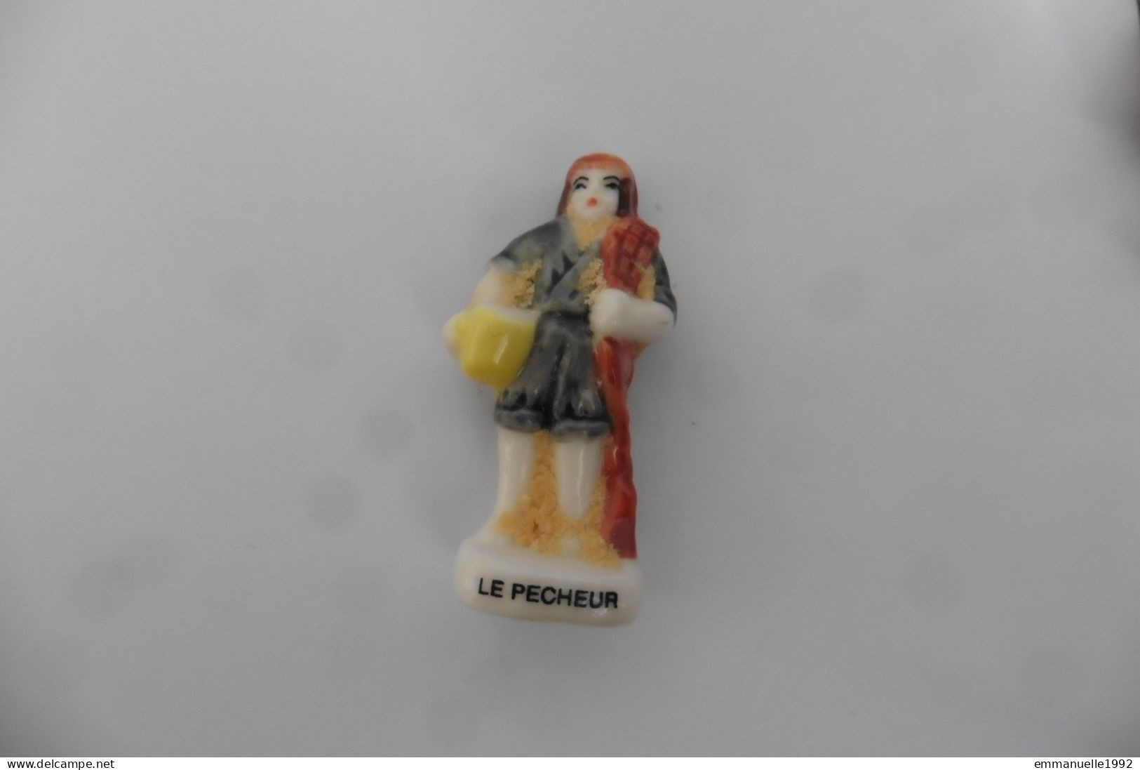 Fève Brillante Porcelaine - Pays Histoire Régions Métiers - Homme - Le Pêcheur - Characters