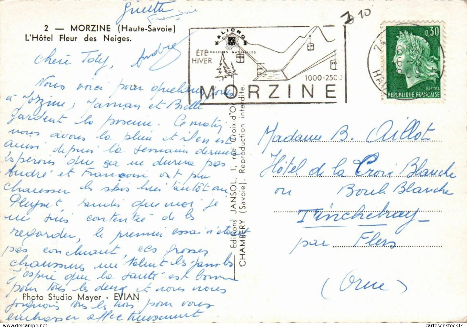 N°1995 W -cpsm Morzine -l'hôtel Fleur Des Neiges- - Morzine
