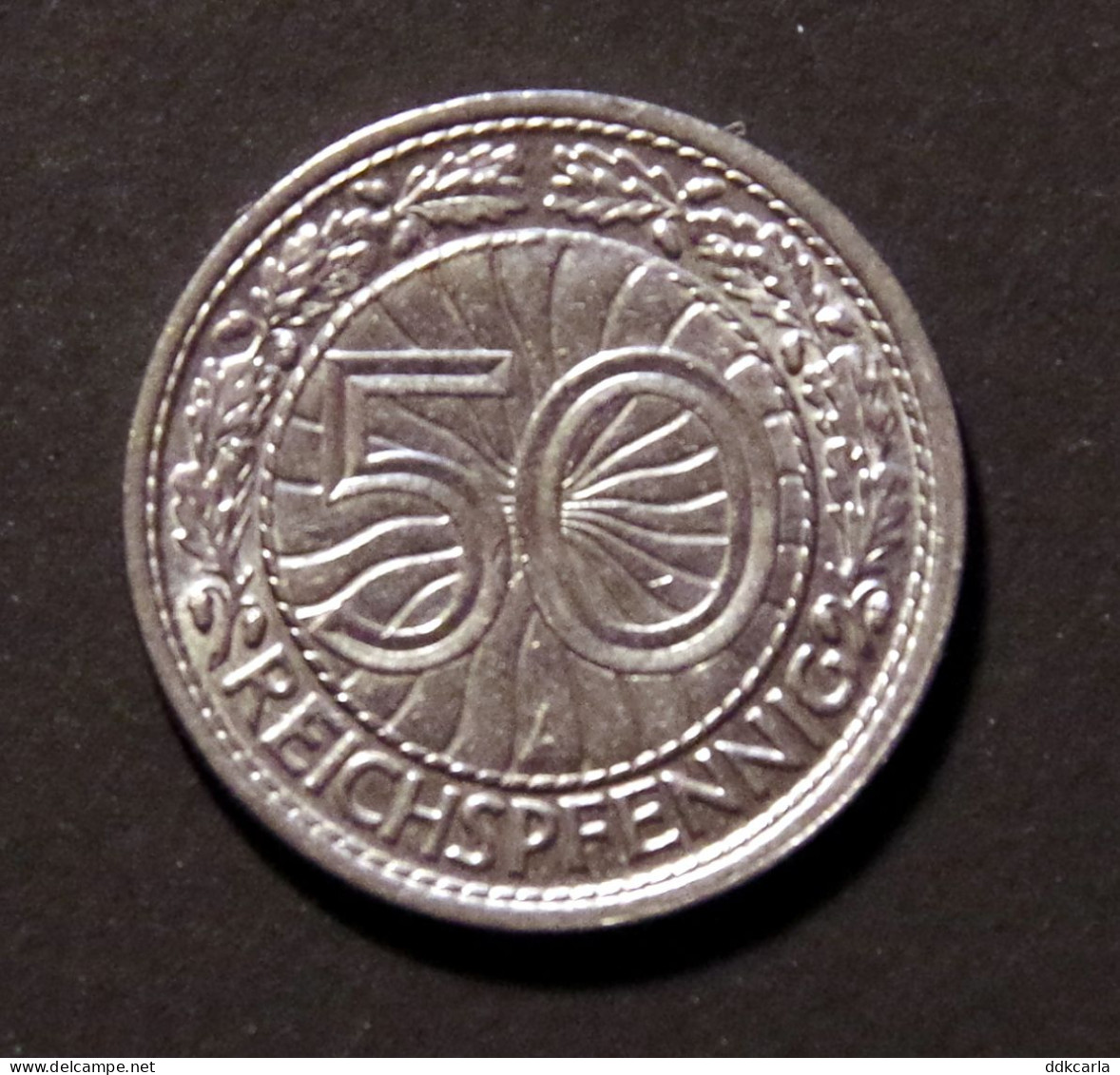 50 Reichspfennig 1928 A  Weimarrepubliek Vorz - 50 Rentenpfennig & 50 Reichspfennig
