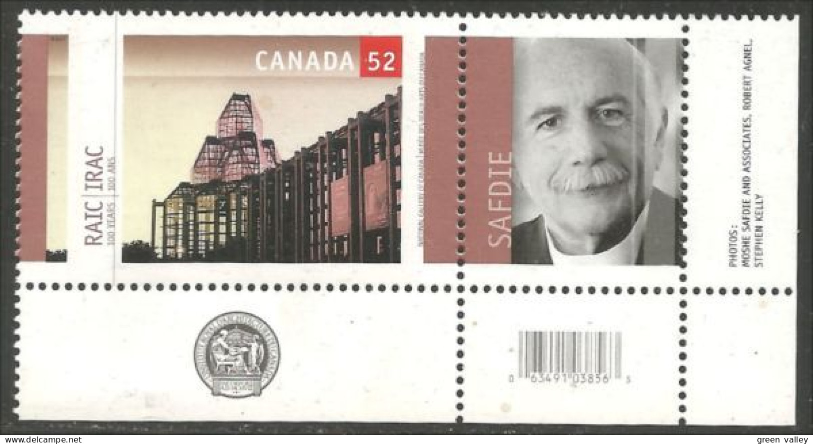 Canada Ottawa National Gallery 100 Ans Photo Safdie MNH ** Neuf SC (C22-18p) - Andere & Zonder Classificatie