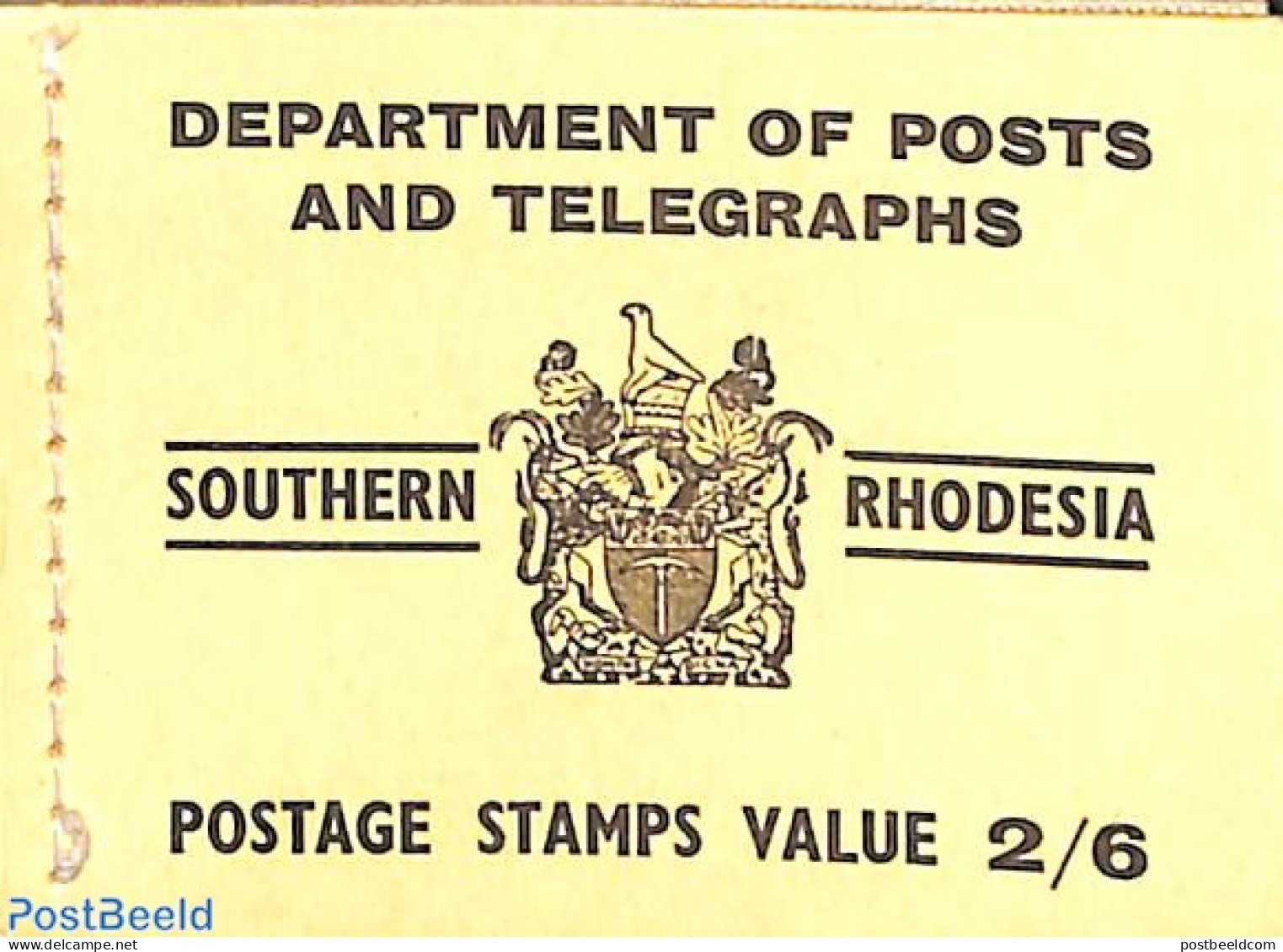 Rhodesia, Southern 1954 Definitives Booklet, Mint NH, Stamp Booklets - Ohne Zuordnung