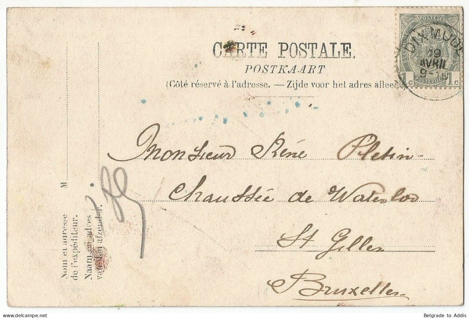 Diksmuide Dixmude Oude Postkaart Carte Postale CPA 1906 Le Pont De Chemin De Fer Sur L'Yzer édit.Eug. Van Cuyck - Diksmuide