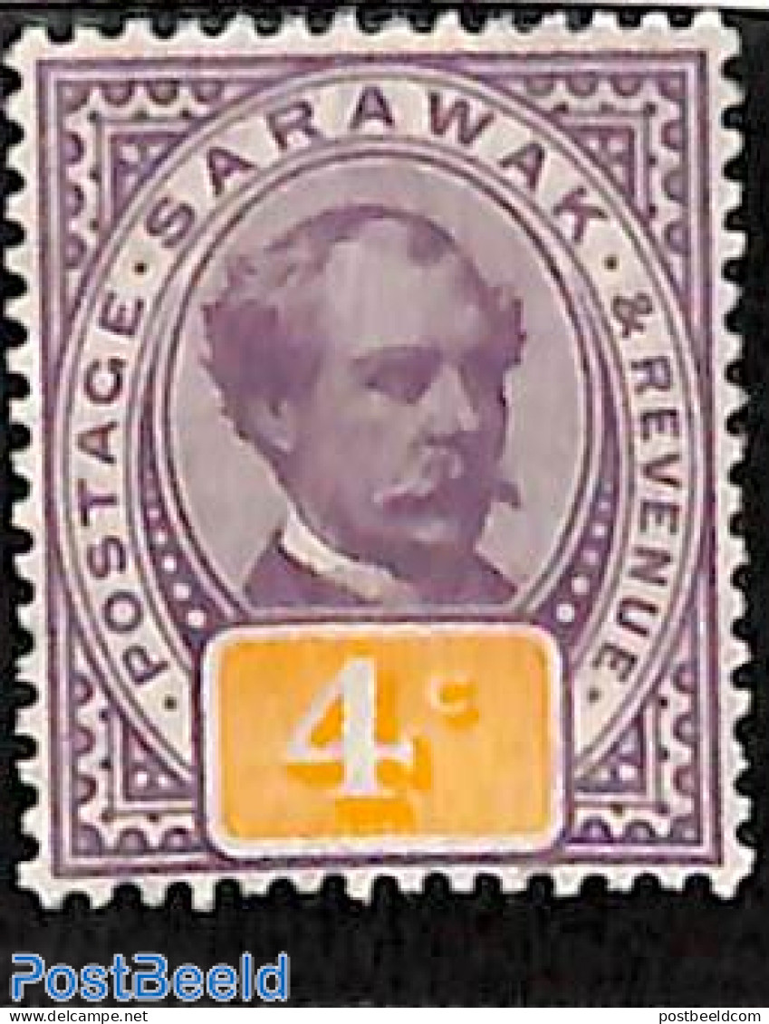 Malaysia 1888 4c, Sarawak, Stamp Out Of Set, Unused (hinged) - Otros & Sin Clasificación