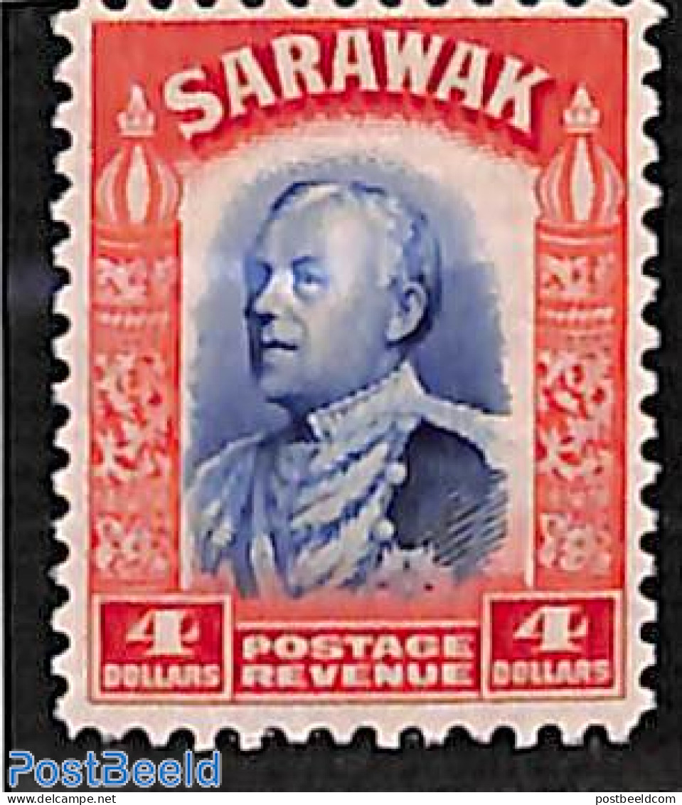 Malaysia 1934 4$, Sarawak, Stamp Out Of Set, Unused (hinged) - Otros & Sin Clasificación