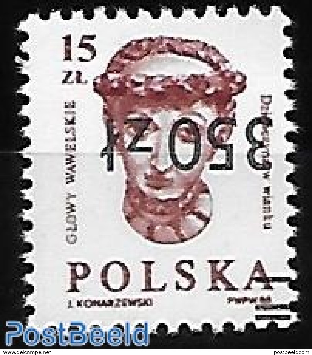 Poland 1990 Inverted Imprint, Mint NH, Various - Errors, Misprints, Plate Flaws - Unused Stamps