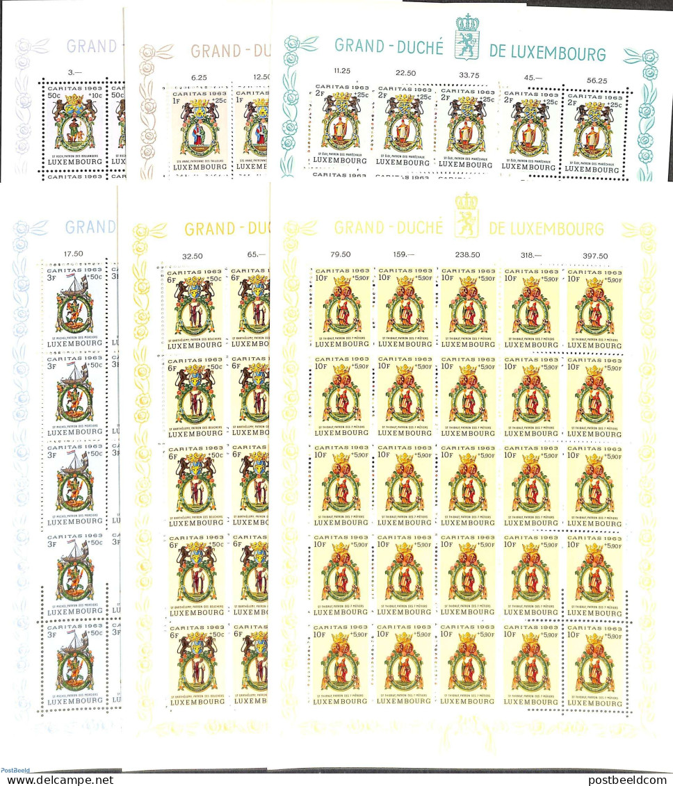Luxemburg 1963 Caritas 6 M/s, Mint NH, History - Coat Of Arms - Unused Stamps