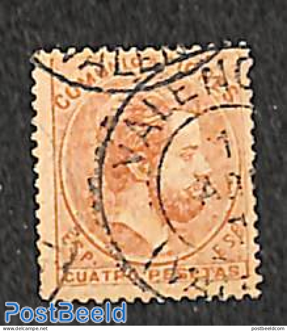 Spain 1872 4pta, Used, Used Stamps - Used Stamps