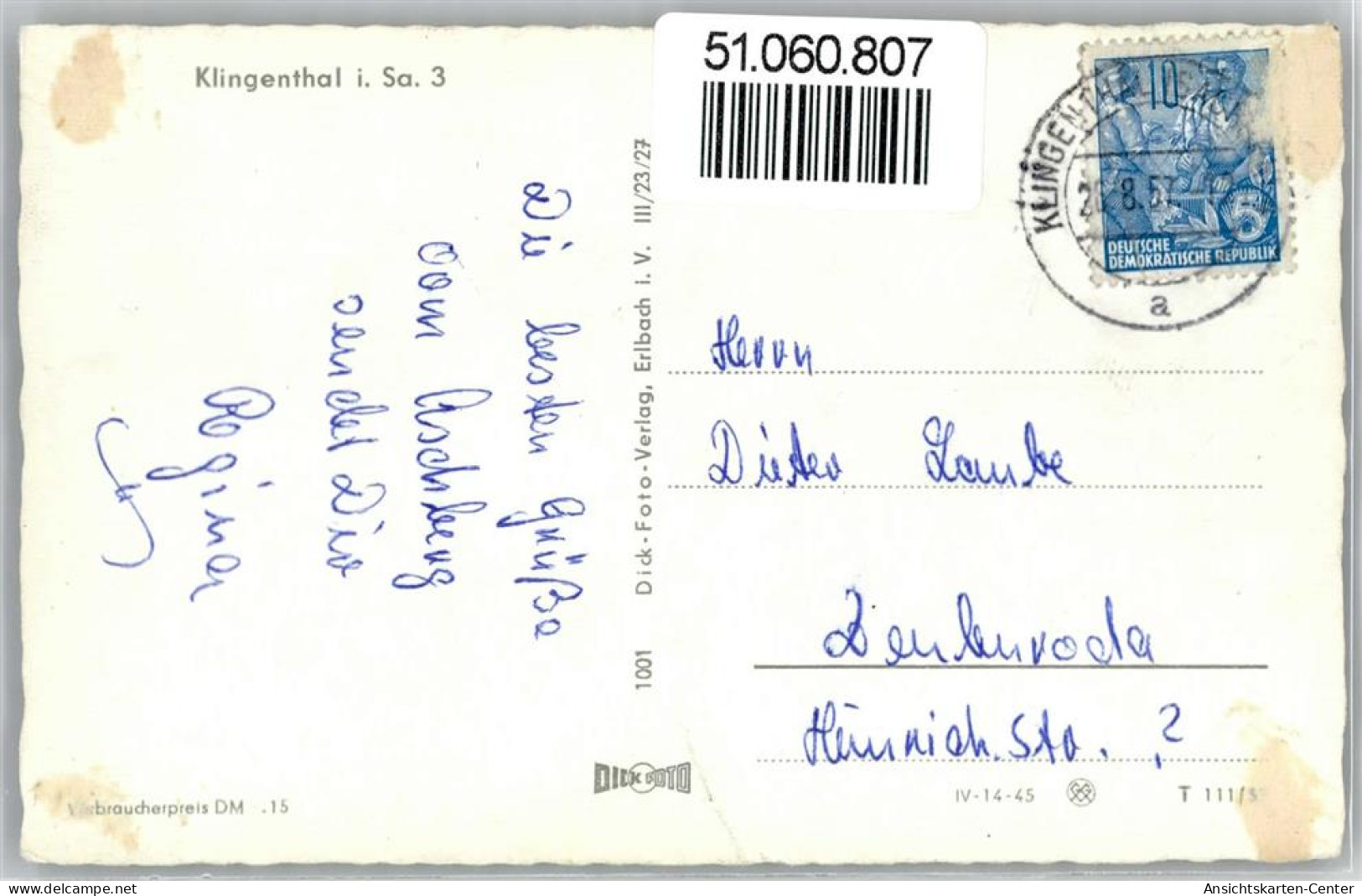 51060807 - Klingenthal - Klingenthal