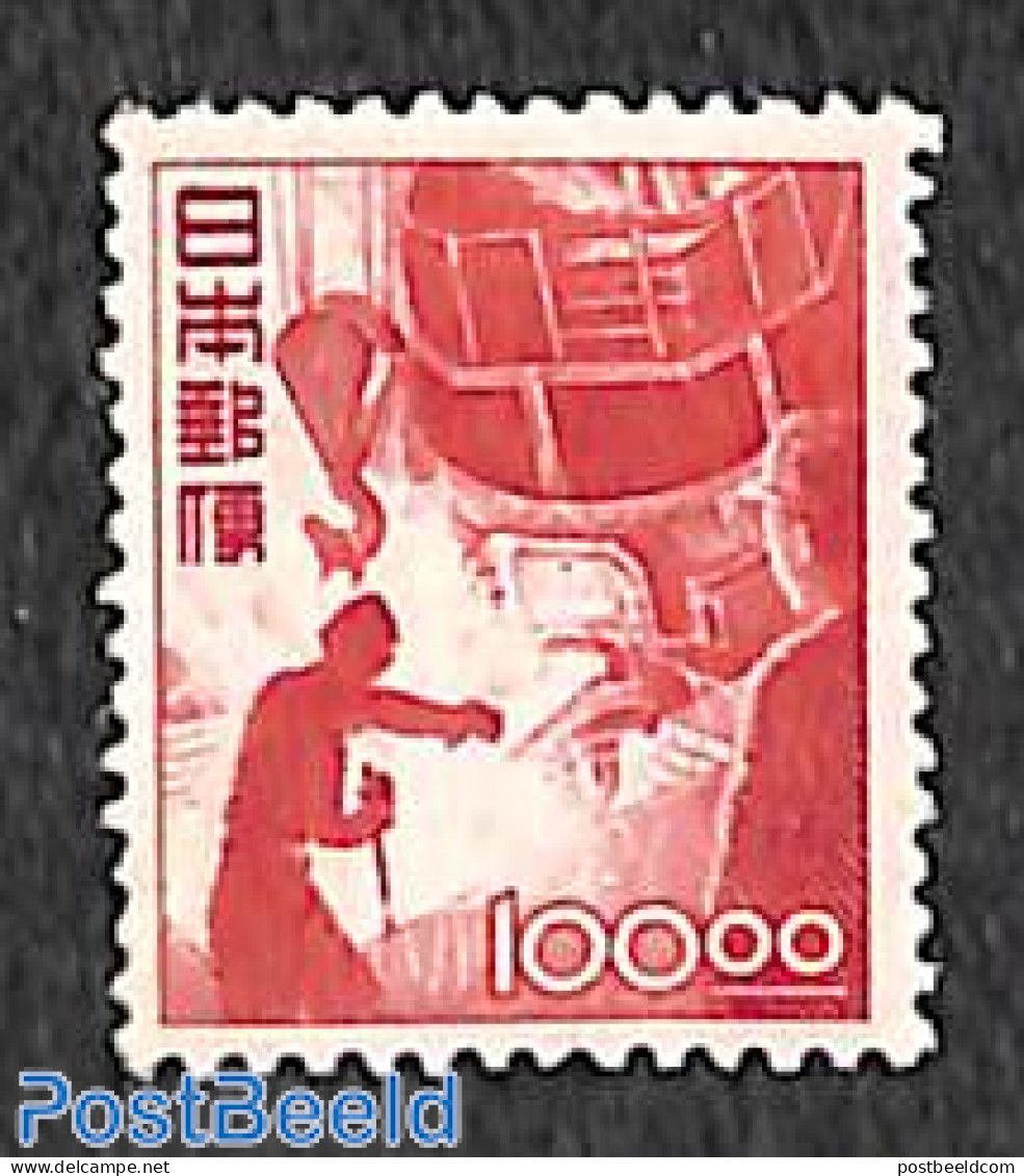 Japan 1951 100.00, Stamp Out Of Set, Unused (hinged), Various - Industry - Ongebruikt