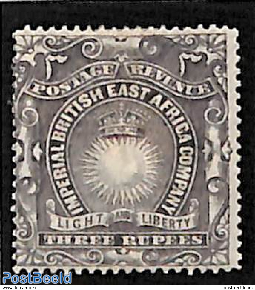 Kenia 1890 3r, Stamp Out Of Set, Unused (hinged) - Other & Unclassified