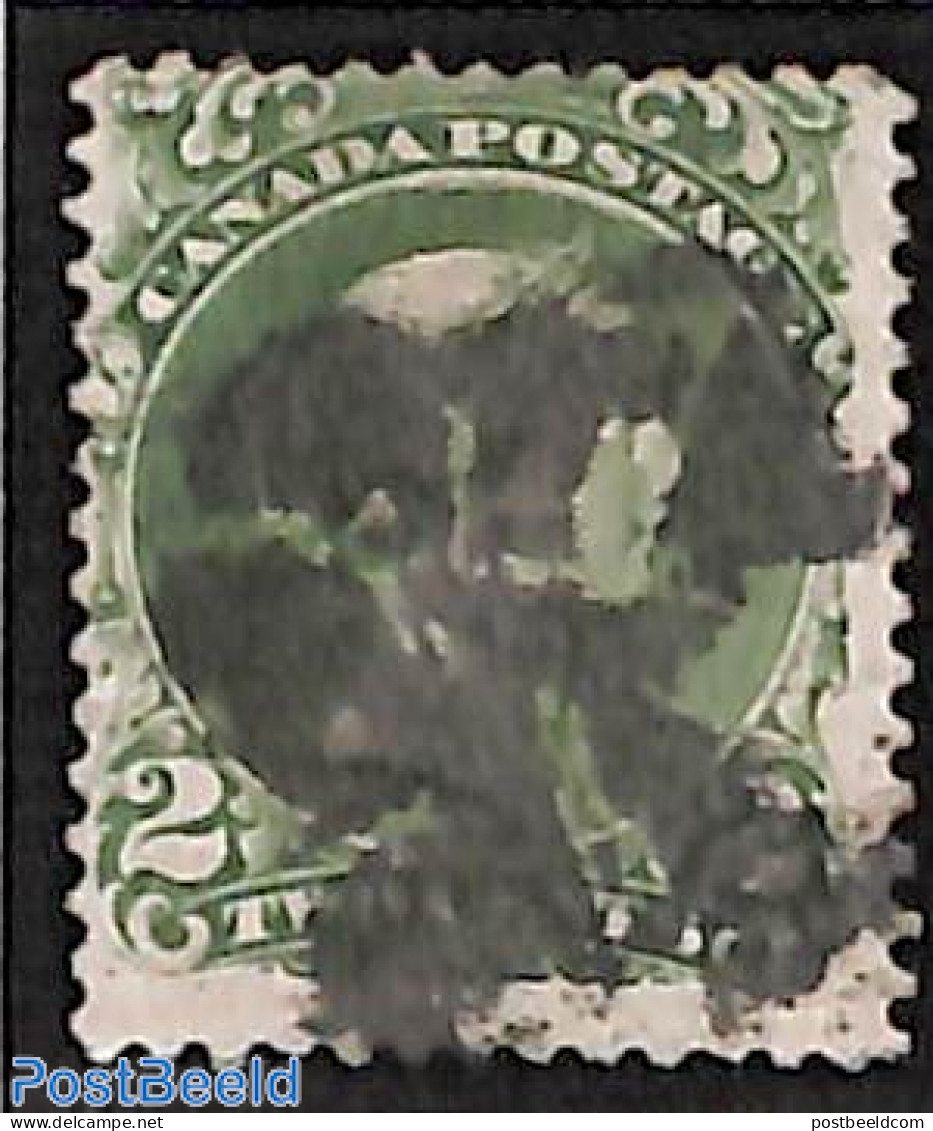 Canada 1868 2c, Used, Used Stamps - Gebraucht