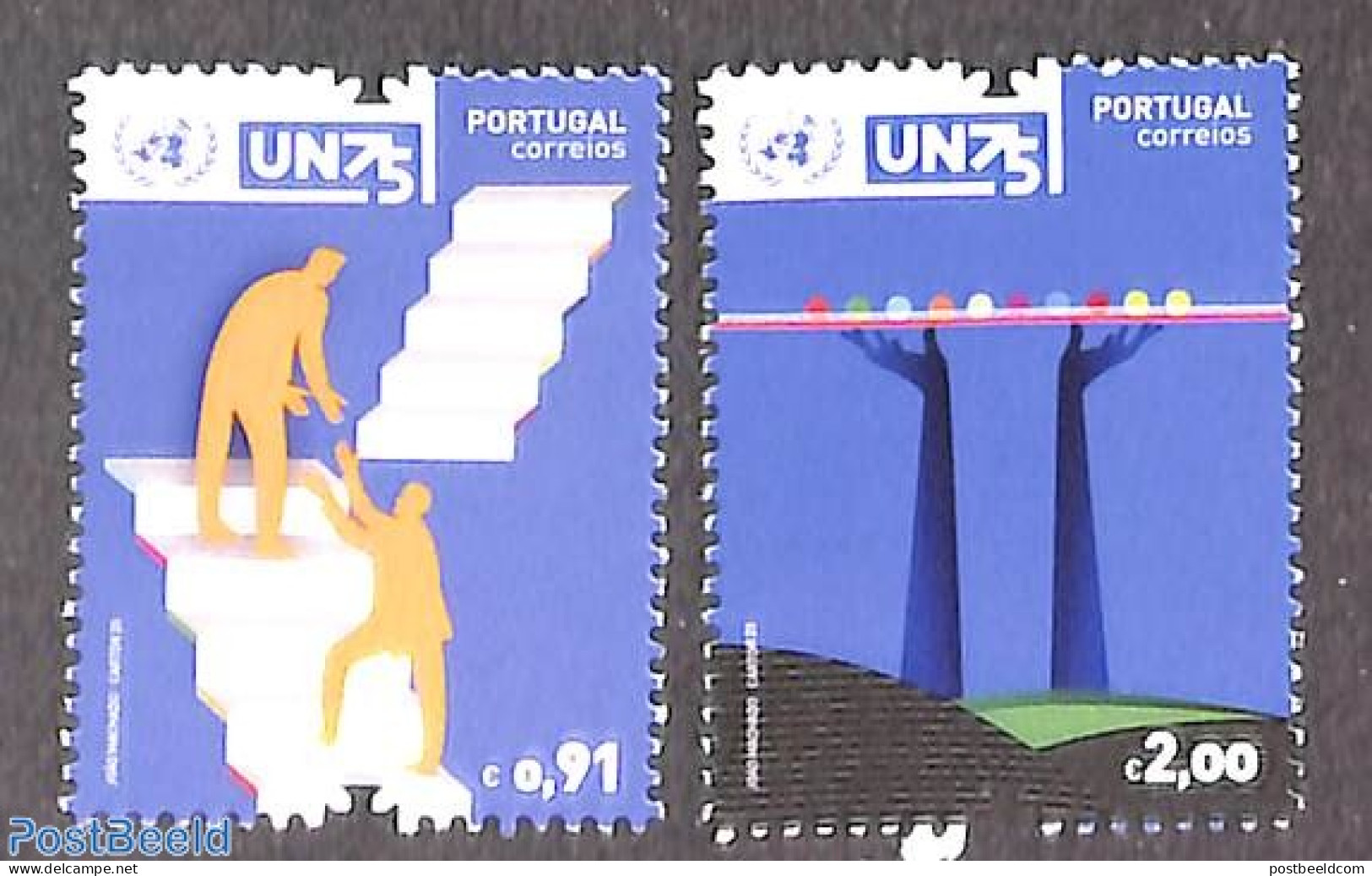 Portugal 2020 75 Years United Nations 2v, Mint NH, History - United Nations - Unused Stamps