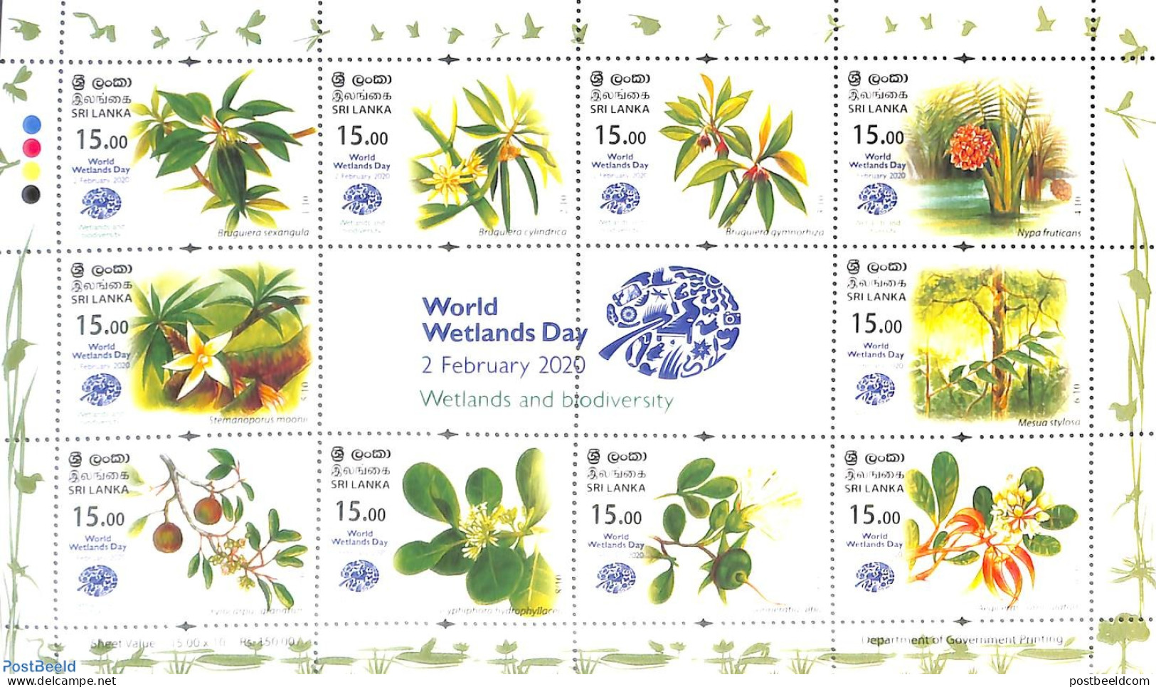 Sri Lanka (Ceylon) 2020 World Wetland Day M/s, Mint NH - Sri Lanka (Ceylon) (1948-...)