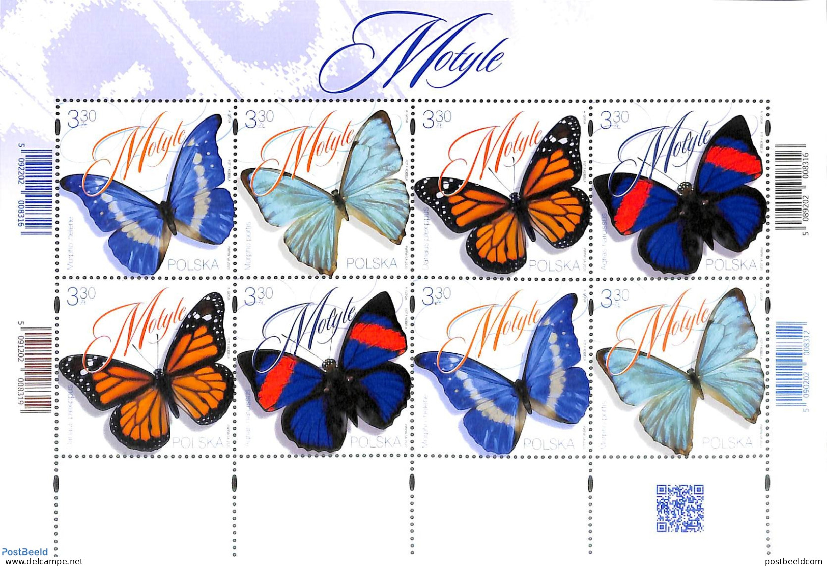Poland 2020 Butterflies M/s, Mint NH, Nature - Butterflies - Unused Stamps