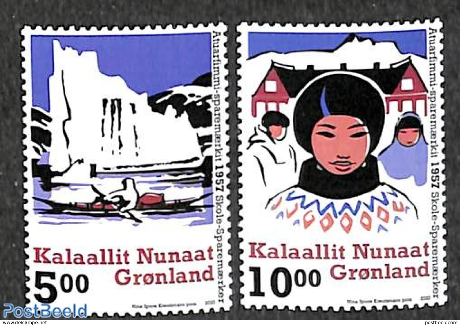 Greenland 2020 School Saving Stamps 2v, Mint NH, Transport - Ships And Boats - Ungebraucht