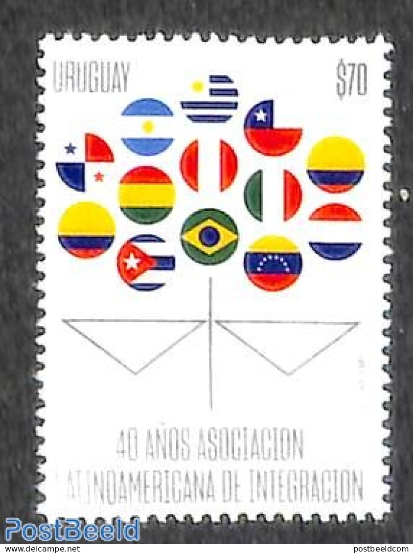 Uruguay 2020 Assiciation For Latin American Integration 1v, Mint NH, History - Flags - Uruguay
