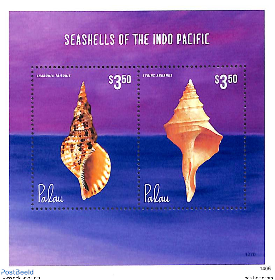 Palau 2014 Shells 2v M/s, Mint NH, Nature - Shells & Crustaceans - Marine Life