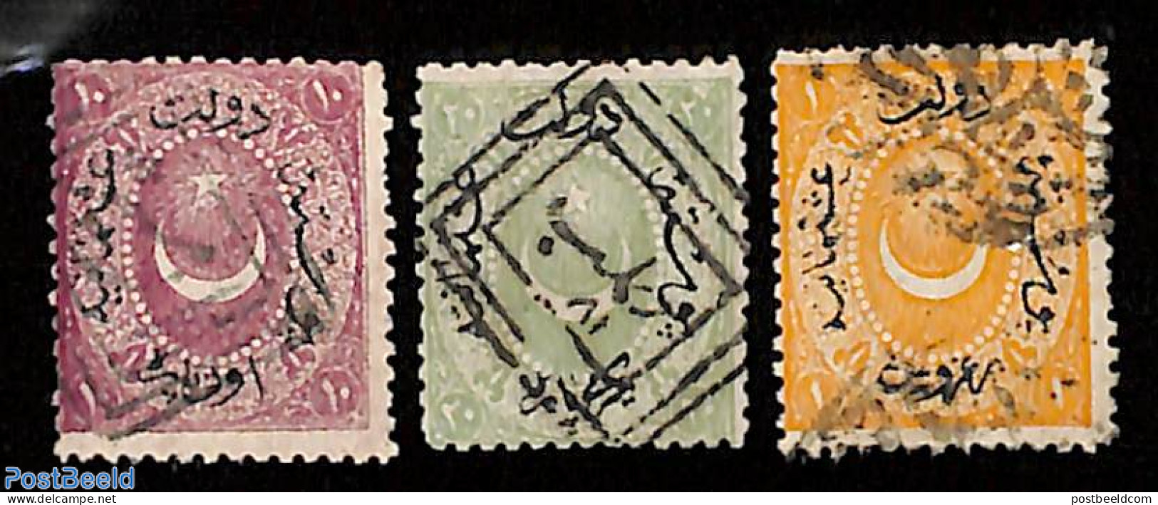 Türkiye 1875 Definitives 3v, Used Stamps - Sonstige & Ohne Zuordnung
