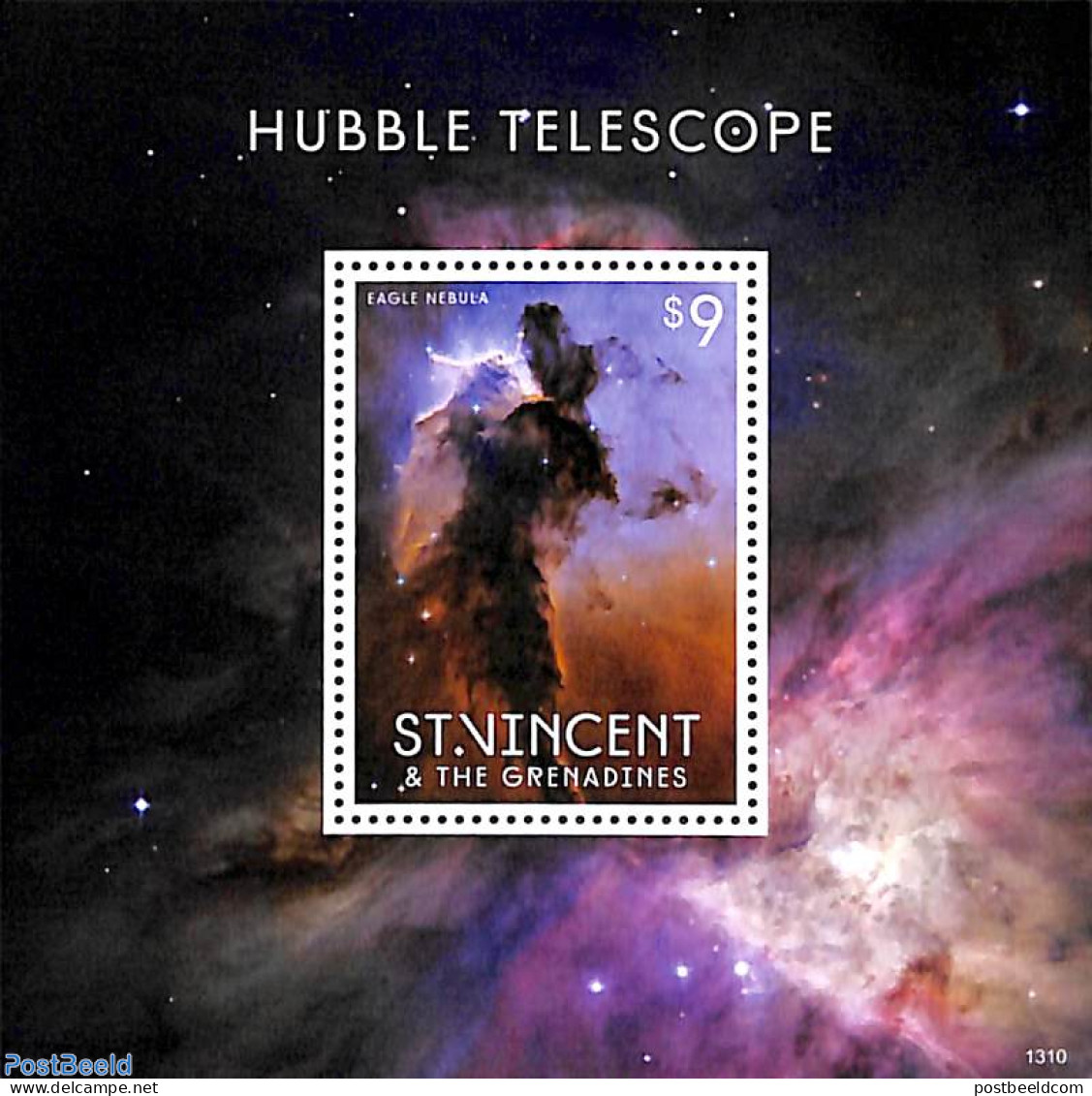 Saint Vincent 2013 Hubble Telescope S/s, Mint NH, Science - Astronomy - Astrologie
