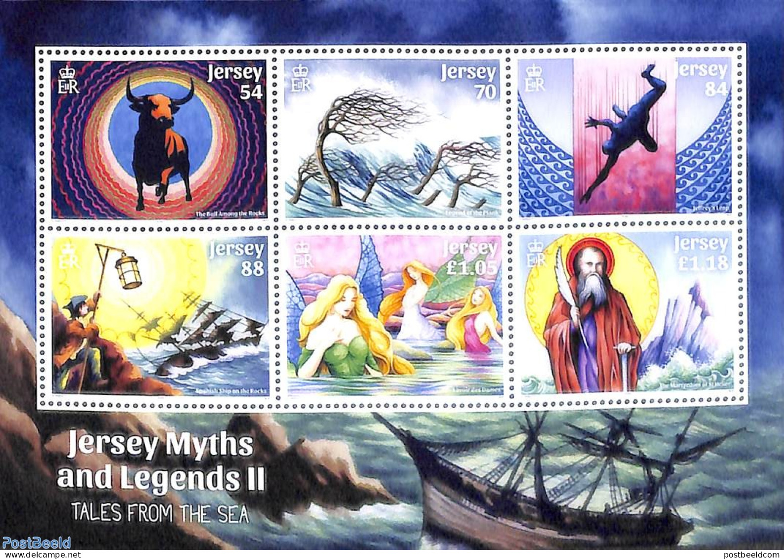 Jersey 2020 Myths And Legends 6v M/s, Mint NH, Art - Fairytales - Fairy Tales, Popular Stories & Legends