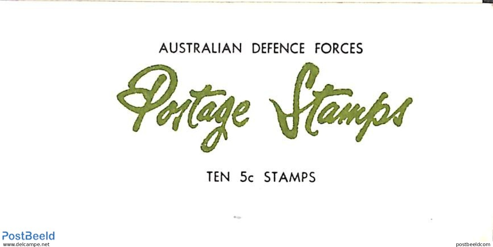 Australia 1967 Autralian Defense Forces Booklet With 10x5c Stamp, Mint NH, History - Nature - Militarism - Birds - Sta.. - Neufs