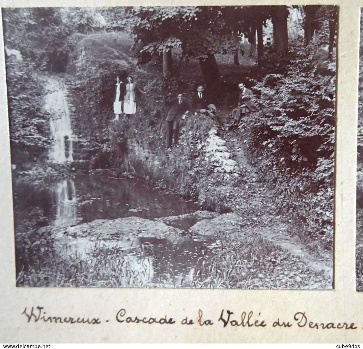 PHOTO STEREOSCOPIQUE DE WIMEREUX. CASCADE DE LA VALLEE DU DENACRE. 1921. - Andere & Zonder Classificatie