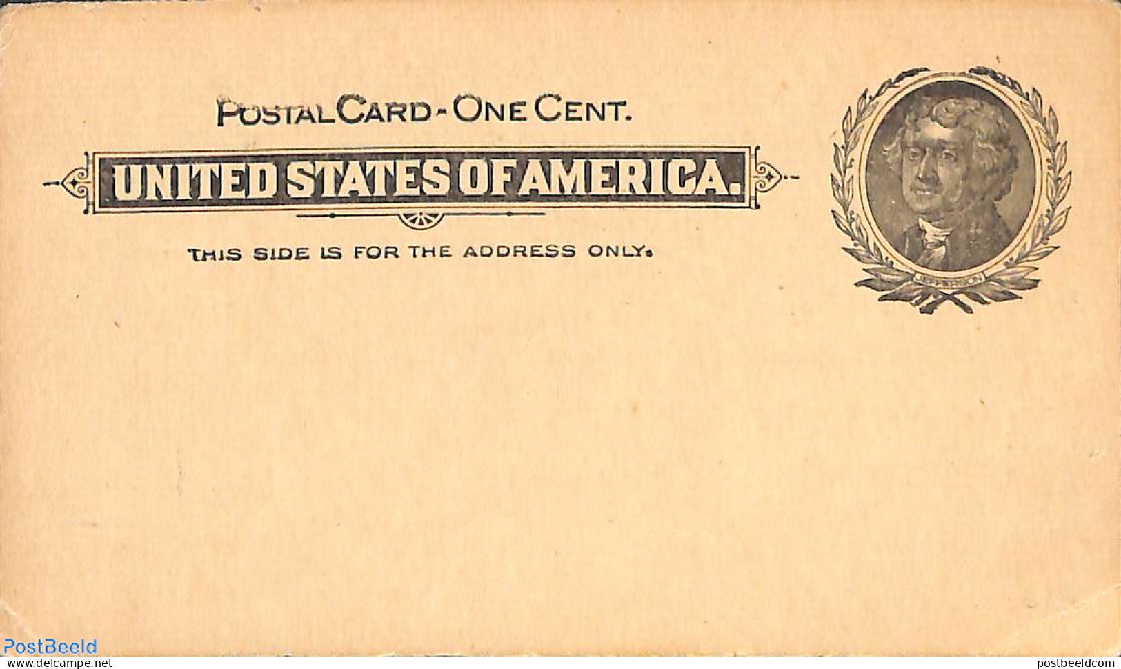United States Of America 1897 Postcard 1c, VOSS & STERN, Unused Postal Stationary - Covers & Documents