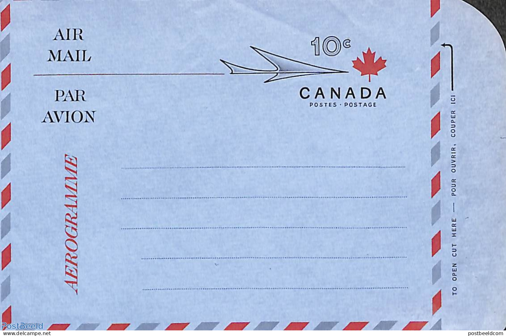 Canada 1967 Aerogramme 10c, Unused Postal Stationary - Lettres & Documents