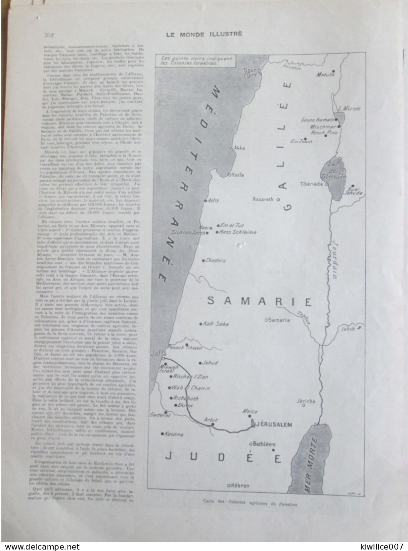 1903 LA LANGUE FRANCAISE EN ORIENT  TALMUD THORA CORAN  ECOLE JERUSALEM  INSTITUT MIKWEH JAFFA  israel palestine
