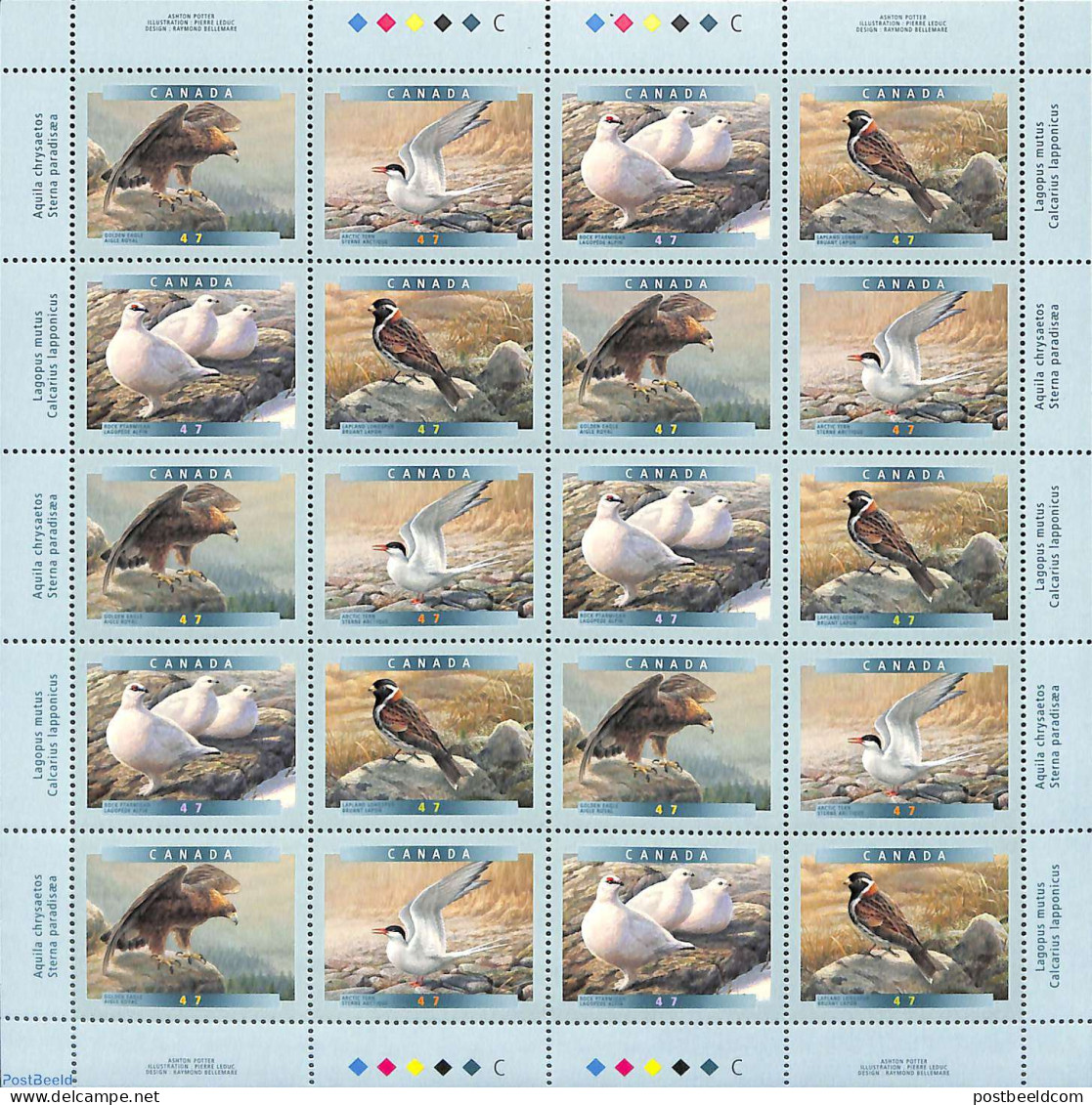 Canada 2001 Birds M/s (with 5 Sets), Mint NH, Nature - Birds - Birds Of Prey - Ongebruikt