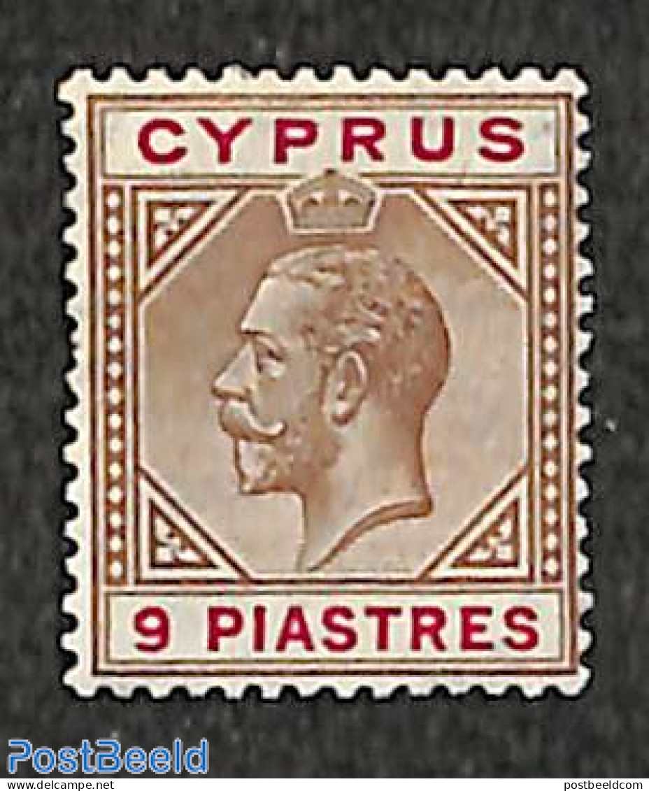 Cyprus 1912 9 Pia, Stamp Out Of Set, Unused (hinged) - Nuovi