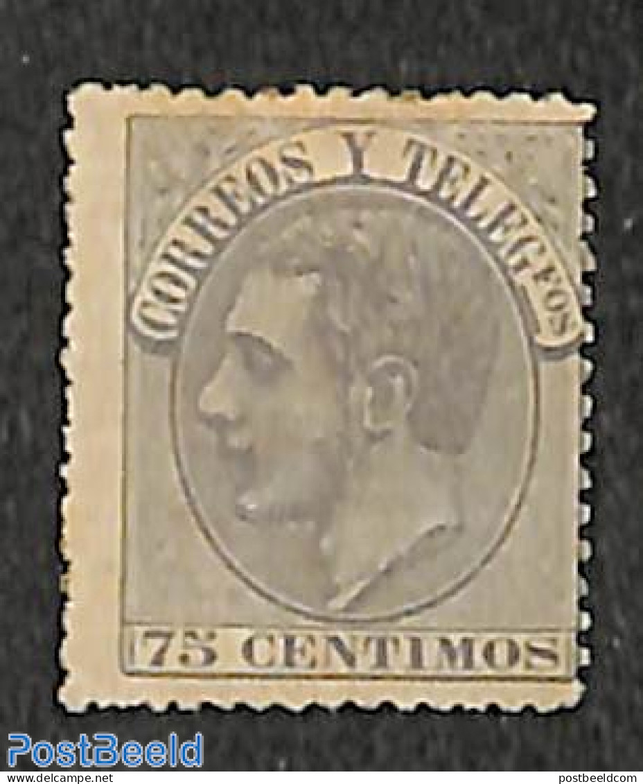 Spain 1882 75c, Stamp Out Of Set, Unused (hinged) - Nuovi