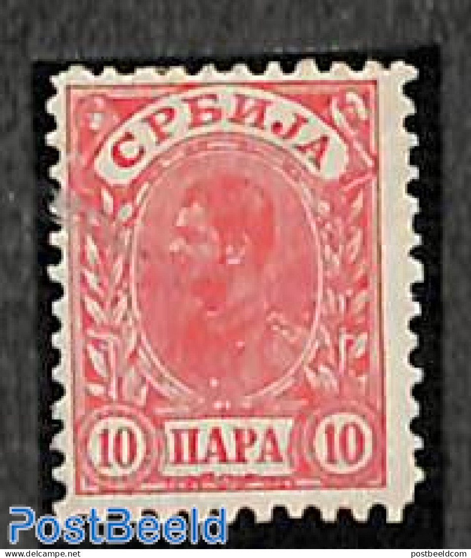 Serbia 1896 10pa, Perf. 11.5, Stamp Out Of Set, Unused (hinged) - Serbien