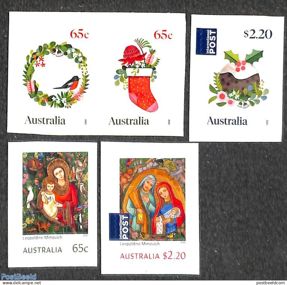 Australia 2020 Christmas 5v S-a, Mint NH, Religion - Christmas - Unused Stamps