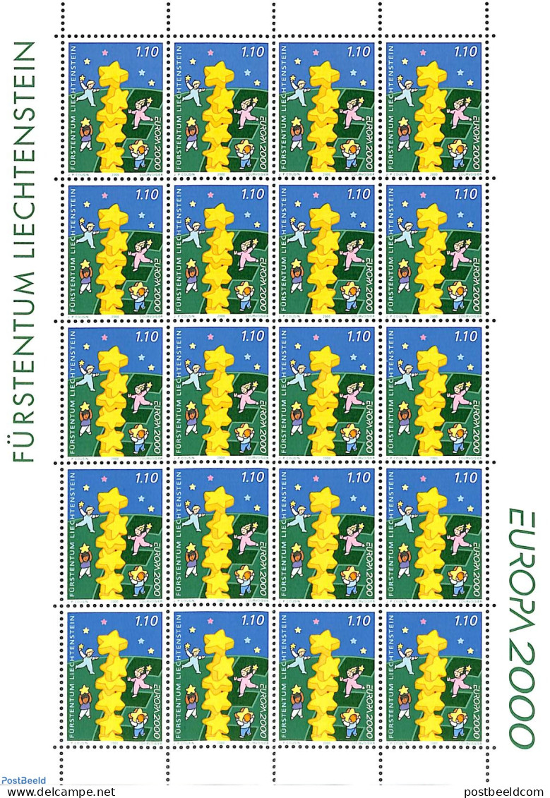 Liechtenstein 2000 Europa M/s, Mint NH, History - Europa (cept) - Unused Stamps