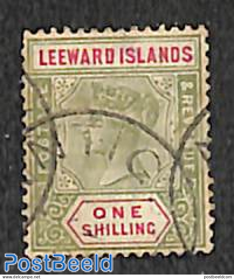 Leeward Islands 1890 1sh, Used (Antigua), Used Stamps - Leeward  Islands
