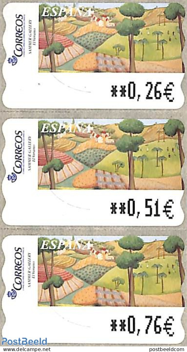 Spain 2003 Automat Stamp 3v [::], Mint NH, Nature - Trees & Forests - Automat Stamps - Nuevos