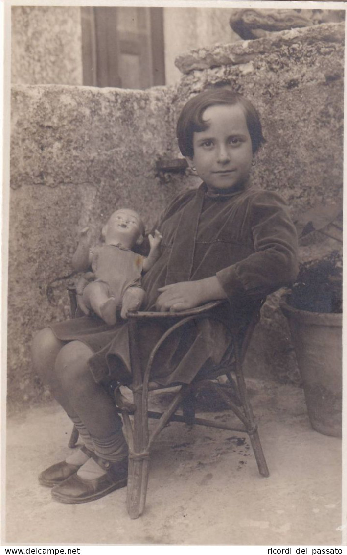 Foto Cartolina D'epoca - Tematica Bambini  Con Giocattolo - Anonymous Persons