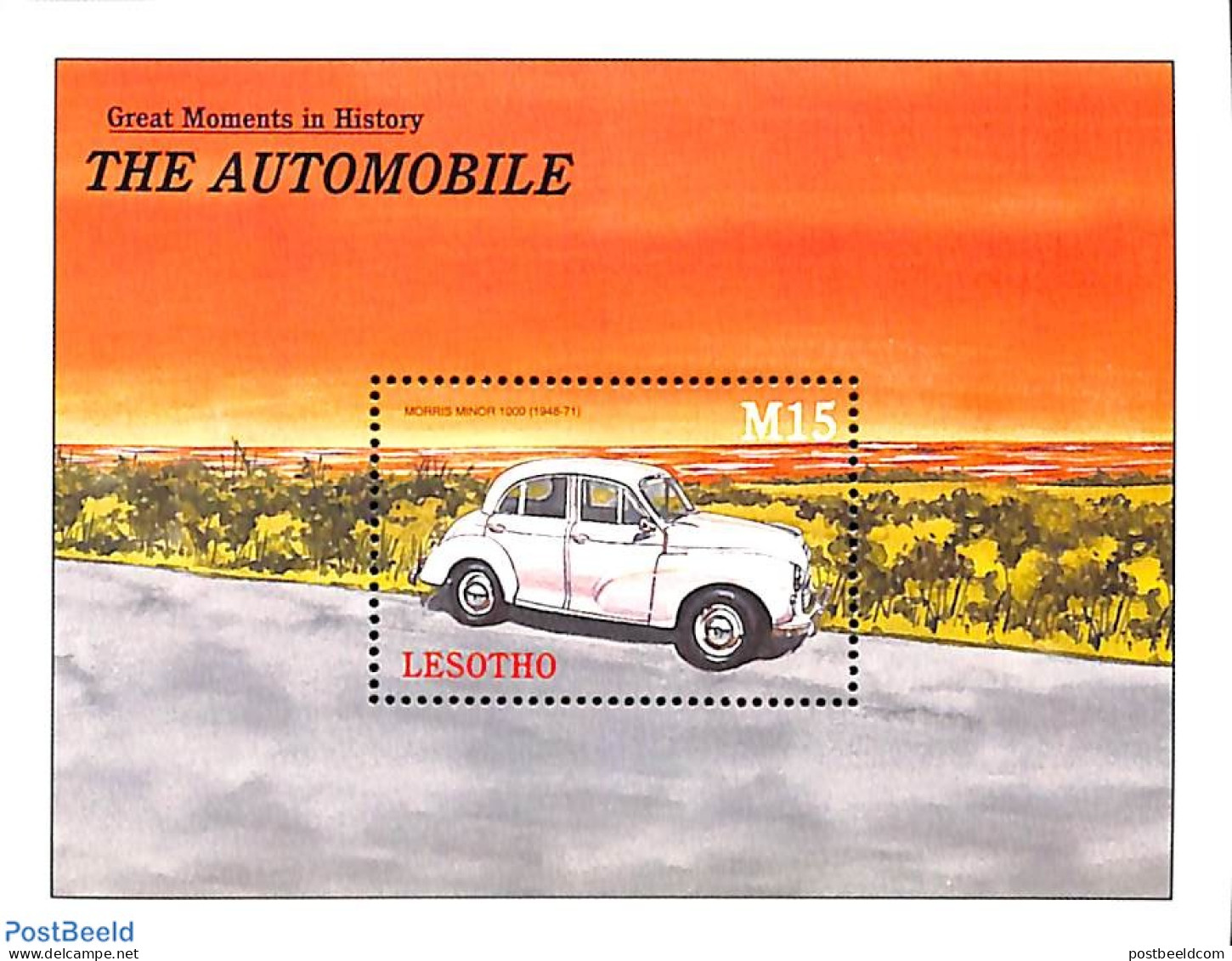 Lesotho 2000 Morris Minor S/s, Mint NH, Transport - Automobiles - Cars