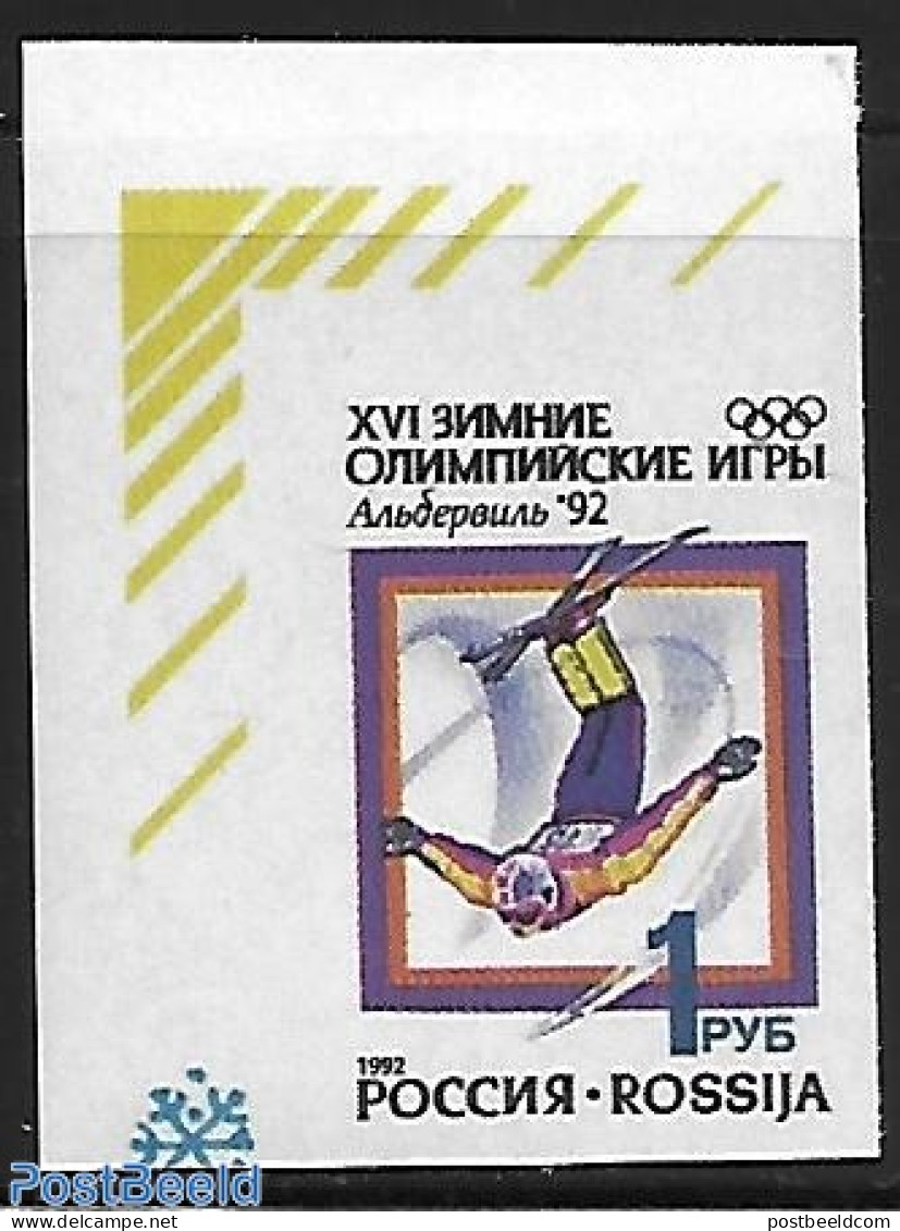 Russia 1992 Imperforated, Stamp Out Of Set, Mint NH, Sport - Various - Olympic Games - Skiing - Errors, Misprints, Pla.. - Skisport