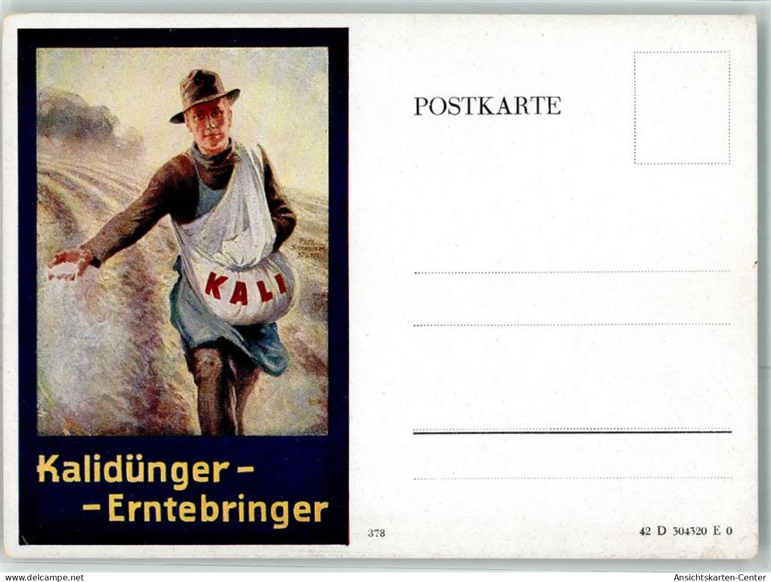 13949207 - Sign.Schwarmstadt Kaliduenger Bauer - Werbepostkarten