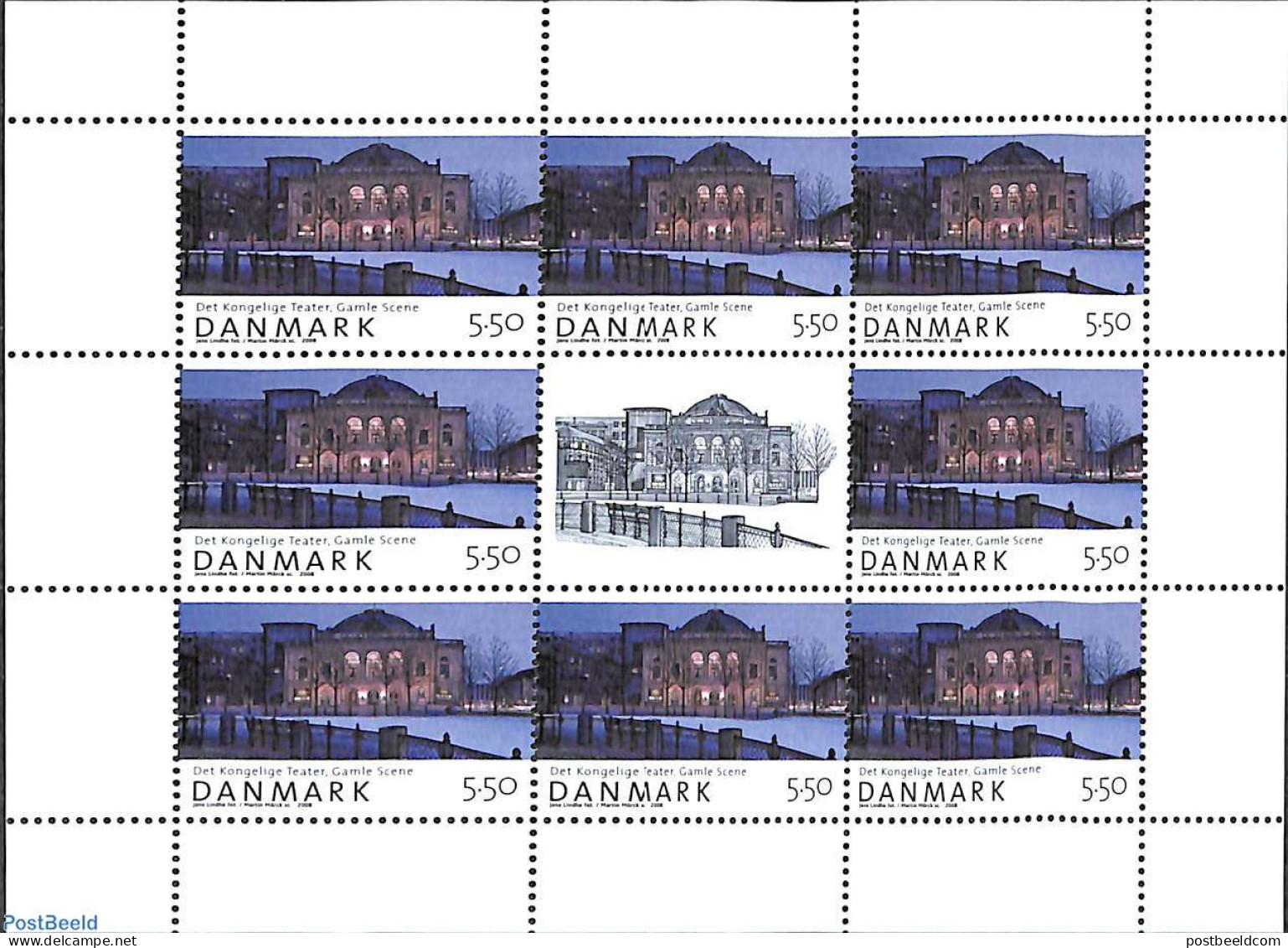 Denmark 2008 Theatre M/s, Mint NH, Performance Art - Theatre - Unused Stamps