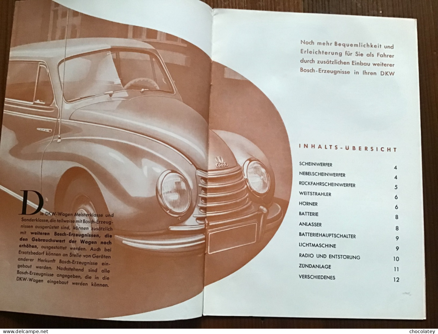 Bosch Im Dkw Automobile 1954 - Technik