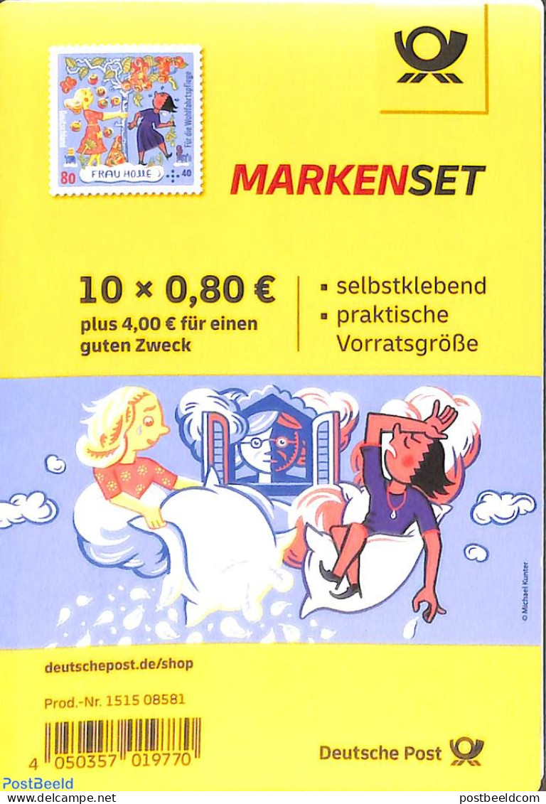 Germany, Federal Republic 2021 Welfare, Frau Holle Foil Booklet S-a, Mint NH, Stamp Booklets - Art - Fairytales - Ongebruikt