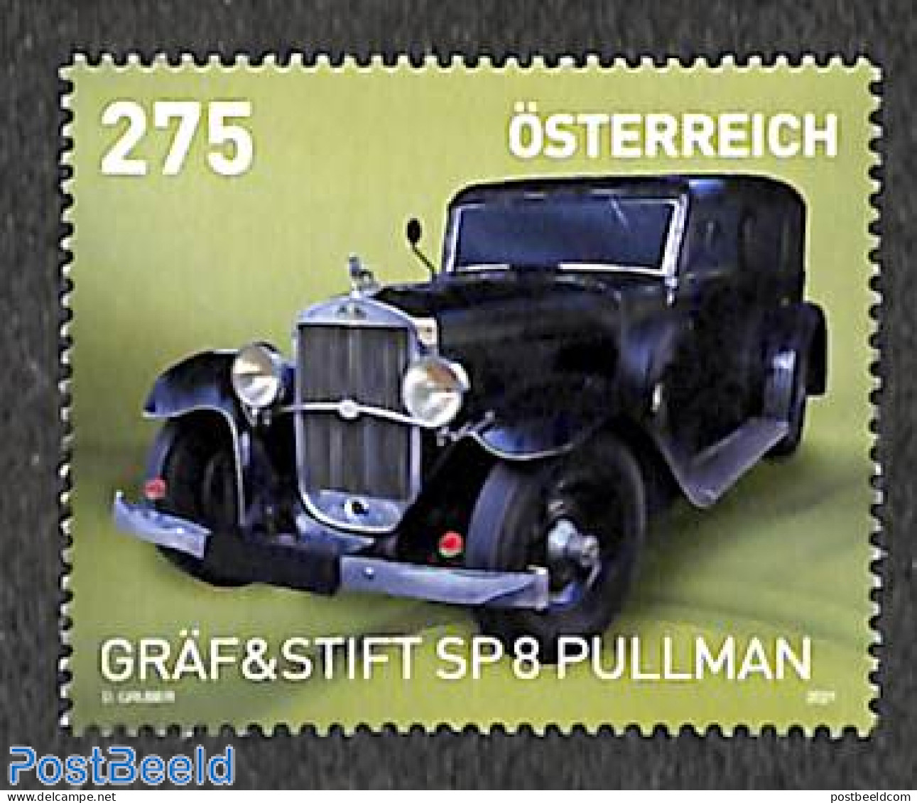 Austria 2021 SP8 Pullman, Gräft & Stift 1v, Mint NH, Transport - Automobiles - Ongebruikt