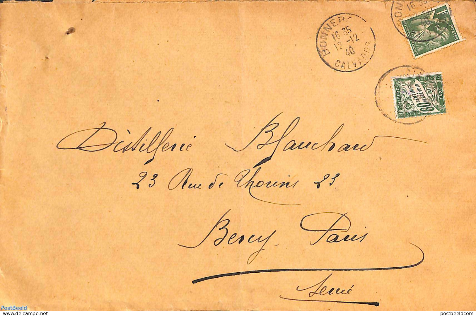 France 1940 Letter With Postage Due, Postal History - Brieven En Documenten