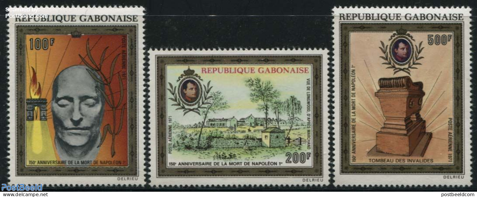 Gabon 1971 Napoleon 3v, Unused (hinged), History - History - Napoleon - Unused Stamps