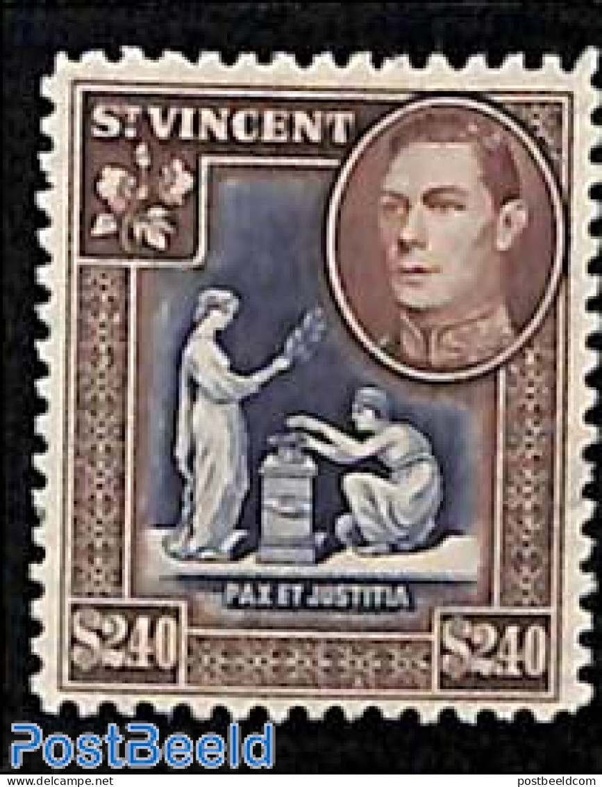 Saint Vincent 1949 2.40, Stamp Out Of Set, Unused (hinged) - St.Vincent (1979-...)