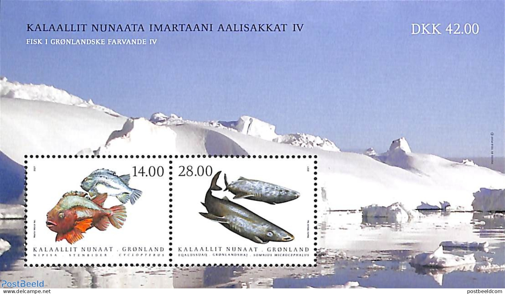 Greenland 2021 Fish S/s, Mint NH, Nature - Fish - Nuovi